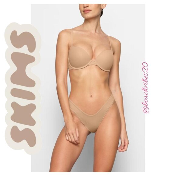 SKIMS Fits Everybody Push-Up Bra Ochre 38B NWOT - Picture 1 of 5